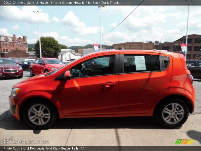 Inferno Orange Metallic / Jet Black/Dark Titanium 2012 Chevrolet Sonic LS Hatch