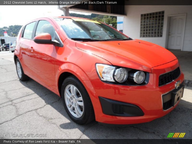Inferno Orange Metallic / Jet Black/Dark Titanium 2012 Chevrolet Sonic LS Hatch