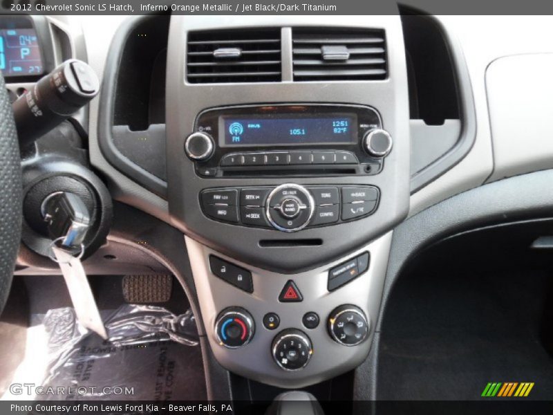 Inferno Orange Metallic / Jet Black/Dark Titanium 2012 Chevrolet Sonic LS Hatch