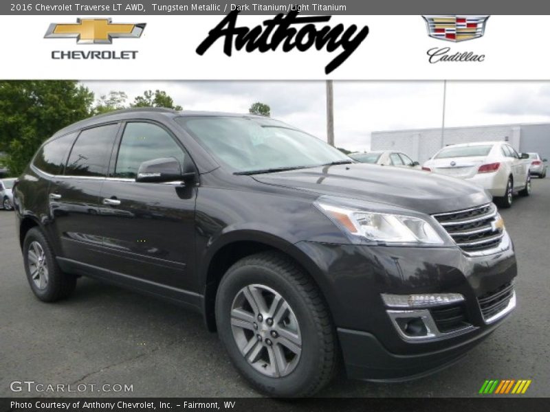 Tungsten Metallic / Dark Titanium/Light Titanium 2016 Chevrolet Traverse LT AWD
