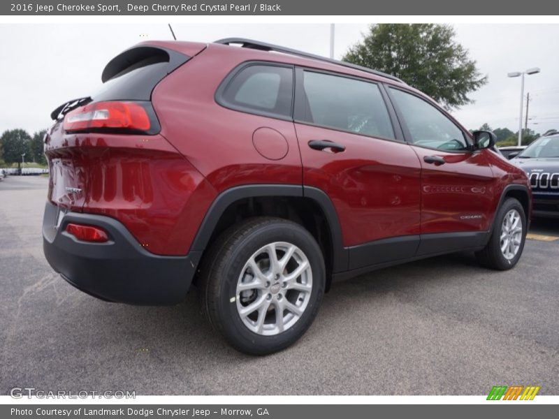 Deep Cherry Red Crystal Pearl / Black 2016 Jeep Cherokee Sport