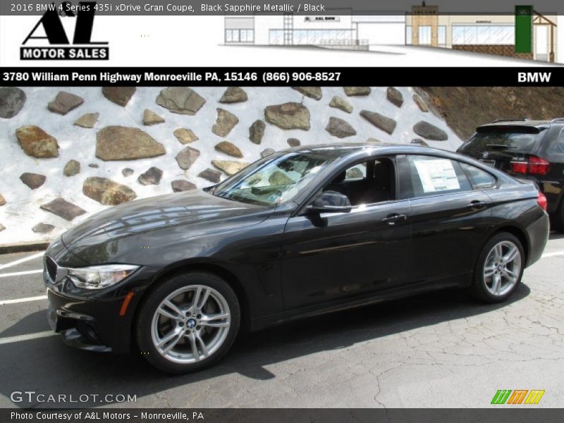 Black Sapphire Metallic / Black 2016 BMW 4 Series 435i xDrive Gran Coupe