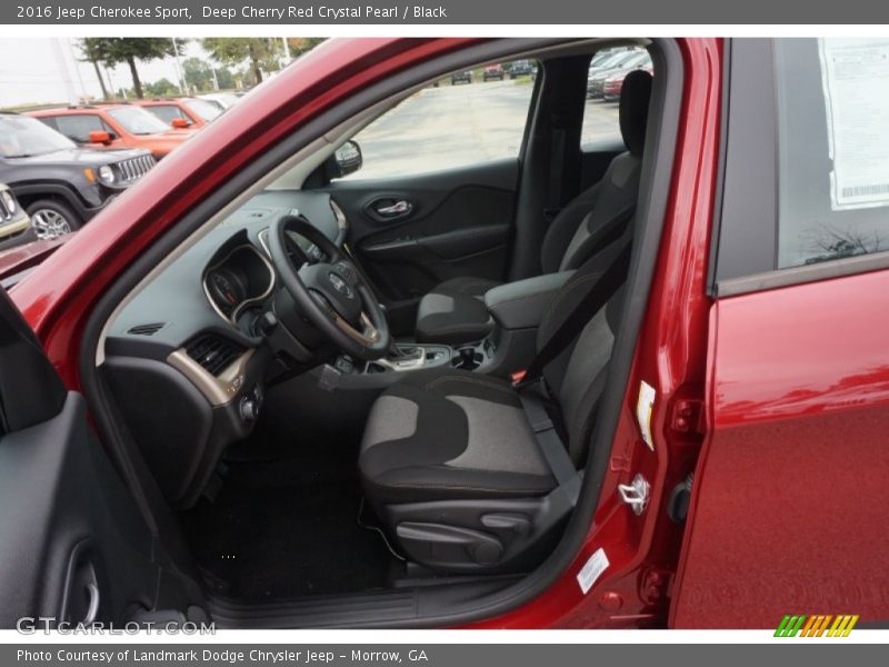 Deep Cherry Red Crystal Pearl / Black 2016 Jeep Cherokee Sport