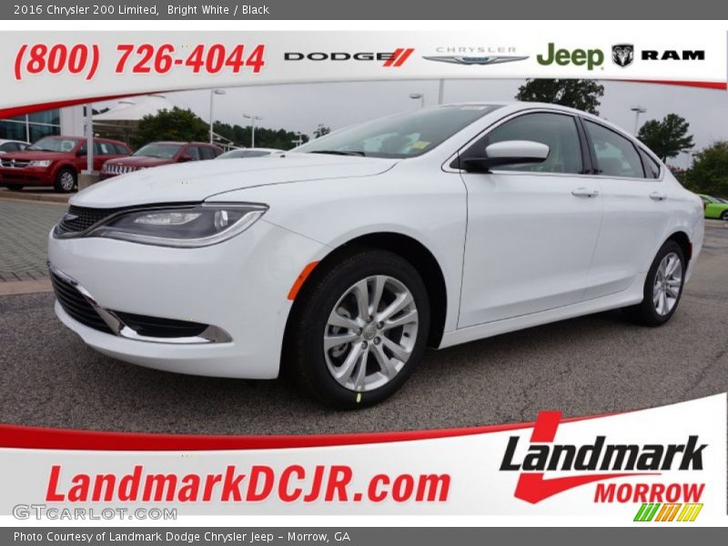Bright White / Black 2016 Chrysler 200 Limited