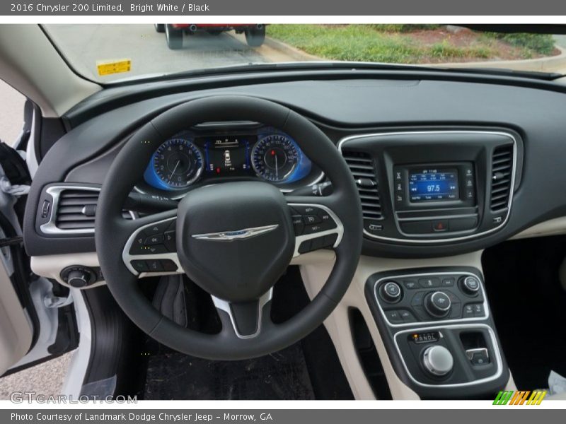 Bright White / Black 2016 Chrysler 200 Limited