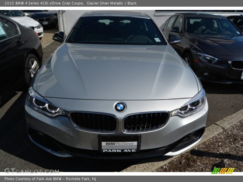 Glacier Silver Metallic / Black 2015 BMW 4 Series 428i xDrive Gran Coupe