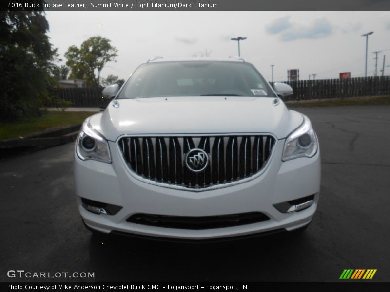 Summit White / Light Titanium/Dark Titanium 2016 Buick Enclave Leather