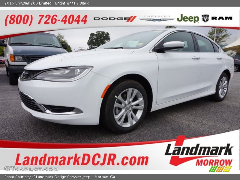 Bright White / Black 2016 Chrysler 200 Limited