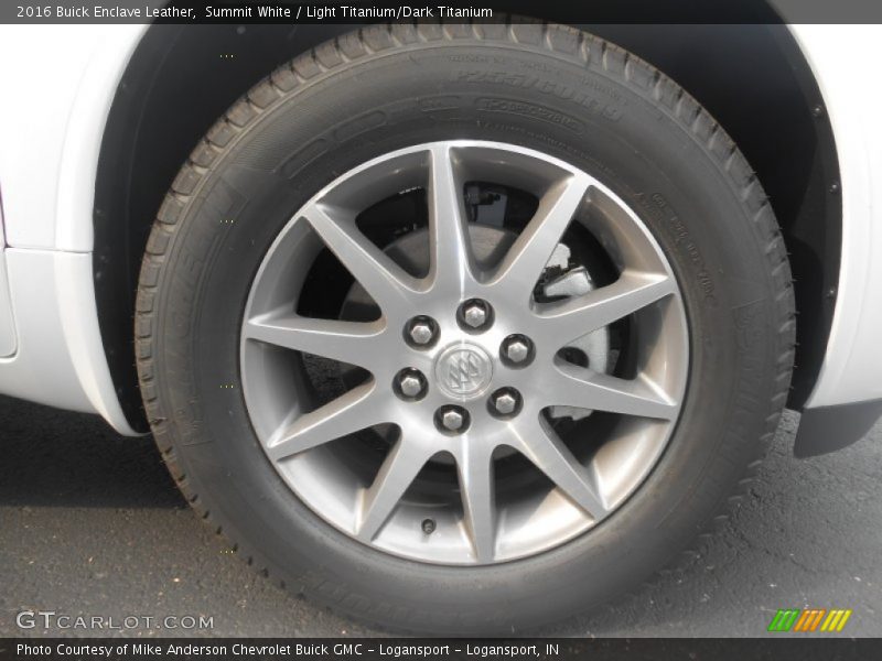 Summit White / Light Titanium/Dark Titanium 2016 Buick Enclave Leather