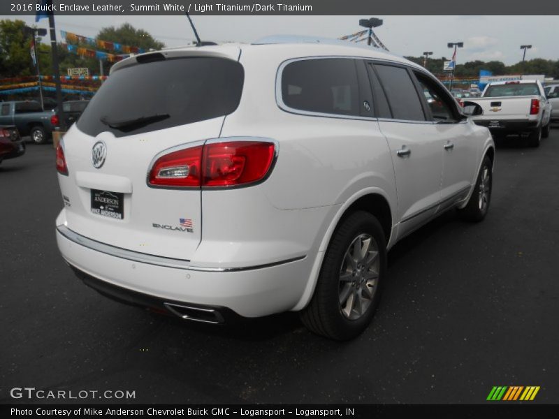 Summit White / Light Titanium/Dark Titanium 2016 Buick Enclave Leather