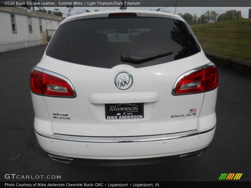 Summit White / Light Titanium/Dark Titanium 2016 Buick Enclave Leather