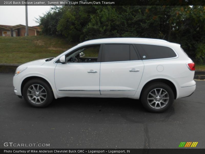 Summit White / Light Titanium/Dark Titanium 2016 Buick Enclave Leather