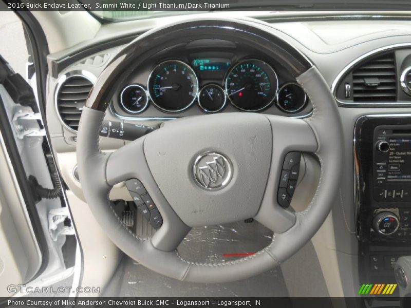 Summit White / Light Titanium/Dark Titanium 2016 Buick Enclave Leather