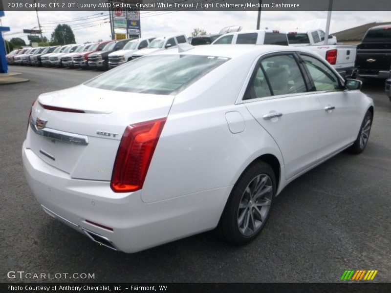Crystal White Tricoat / Light Cashmere/Medium Cashmere 2016 Cadillac CTS 2.0T Luxury AWD Sedan