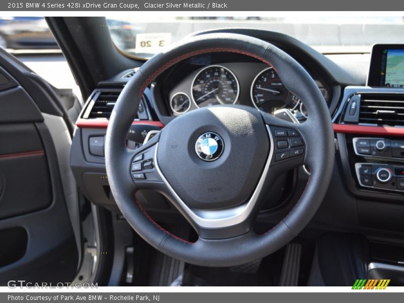 Glacier Silver Metallic / Black 2015 BMW 4 Series 428i xDrive Gran Coupe