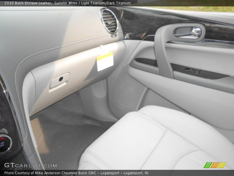 Summit White / Light Titanium/Dark Titanium 2016 Buick Enclave Leather