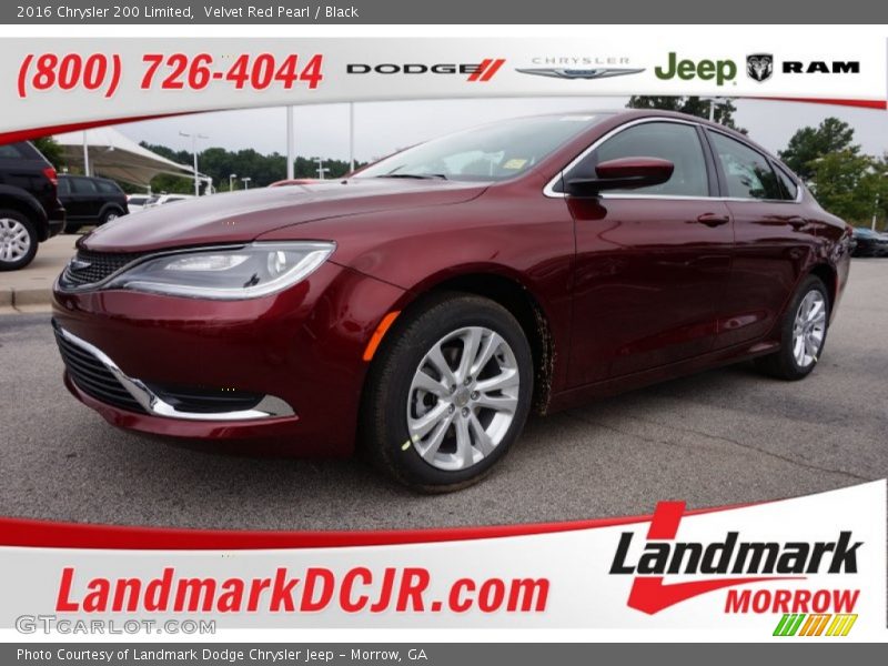 Velvet Red Pearl / Black 2016 Chrysler 200 Limited