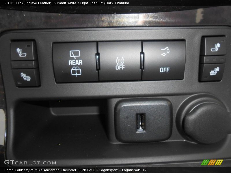 Summit White / Light Titanium/Dark Titanium 2016 Buick Enclave Leather