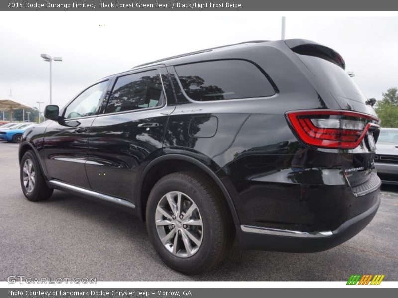 Black Forest Green Pearl / Black/Light Frost Beige 2015 Dodge Durango Limited