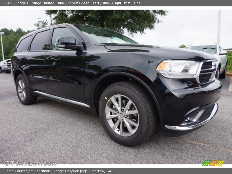 Black Forest Green Pearl / Black/Light Frost Beige 2015 Dodge Durango Limited