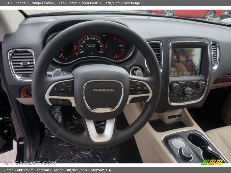 Black Forest Green Pearl / Black/Light Frost Beige 2015 Dodge Durango Limited