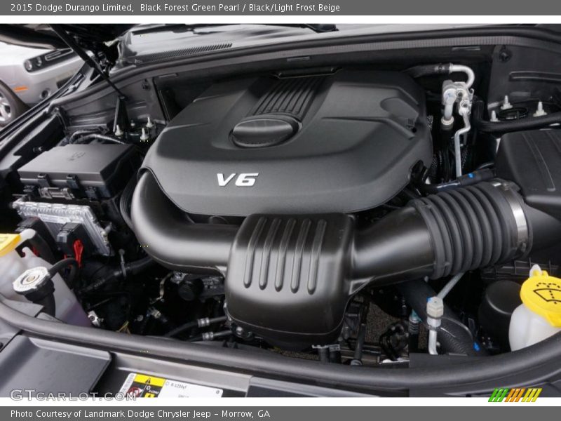 Black Forest Green Pearl / Black/Light Frost Beige 2015 Dodge Durango Limited