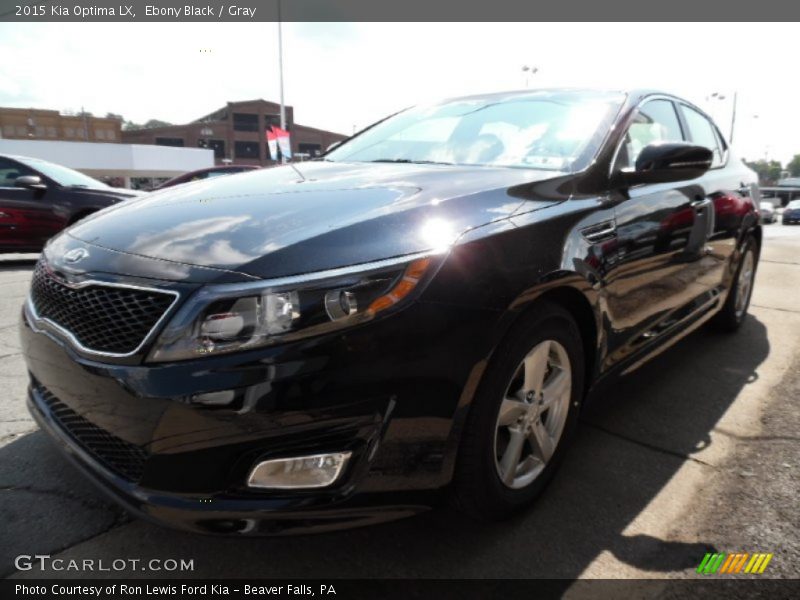 Ebony Black / Gray 2015 Kia Optima LX