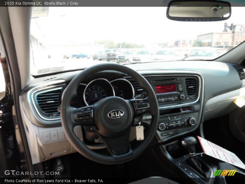 Ebony Black / Gray 2015 Kia Optima LX
