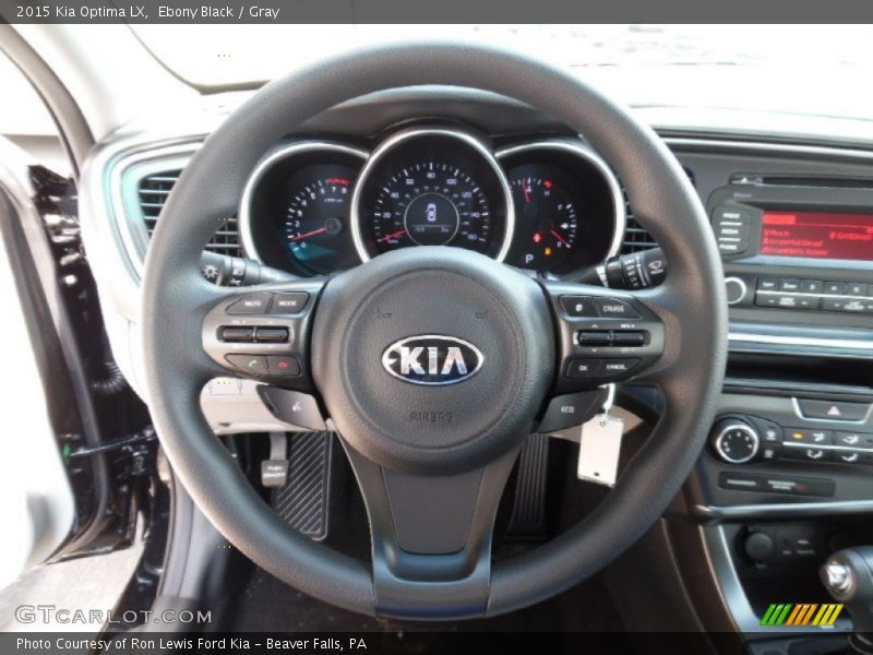Ebony Black / Gray 2015 Kia Optima LX