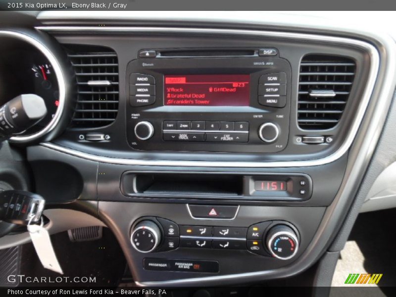 Ebony Black / Gray 2015 Kia Optima LX