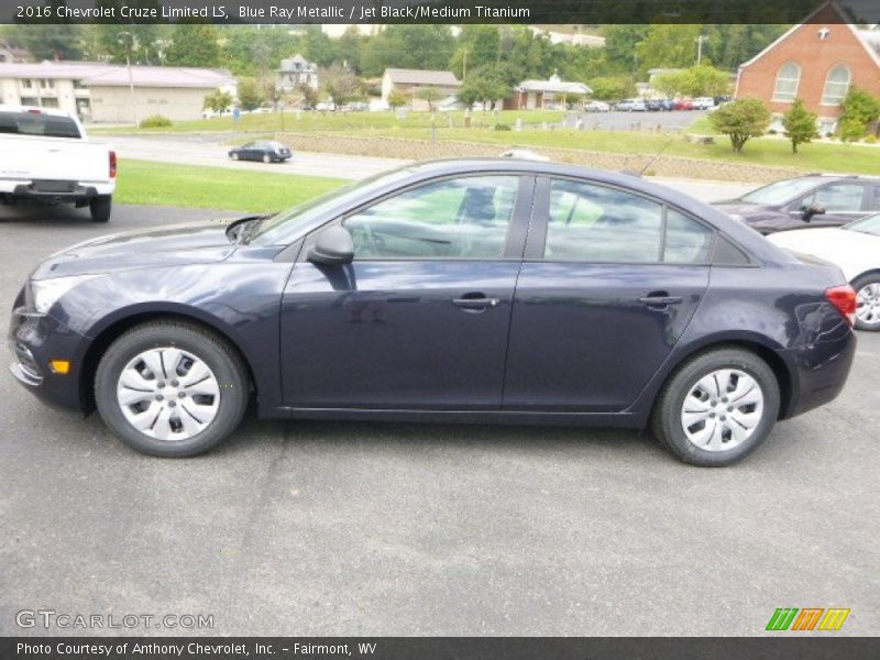 Blue Ray Metallic / Jet Black/Medium Titanium 2016 Chevrolet Cruze Limited LS