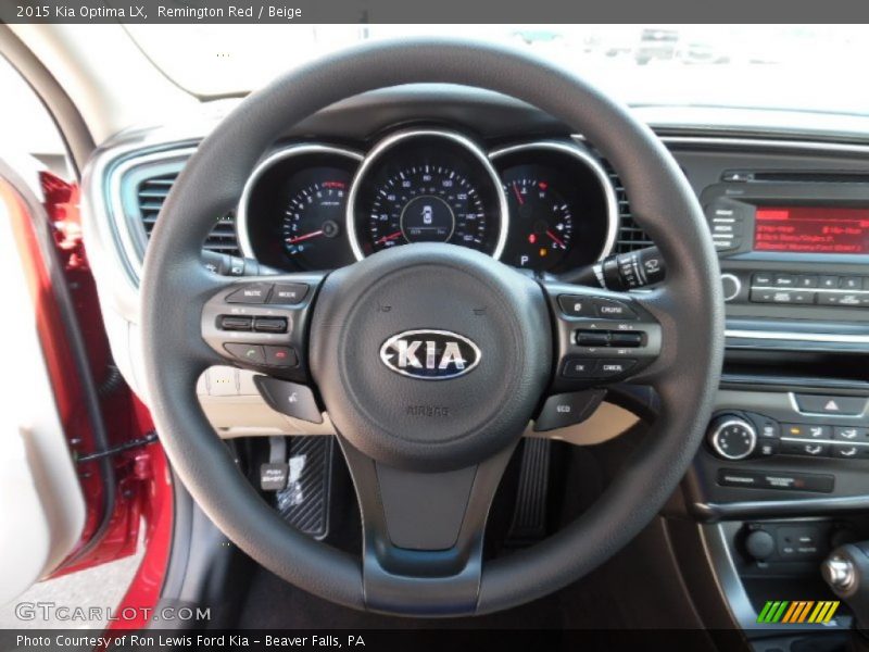 Remington Red / Beige 2015 Kia Optima LX