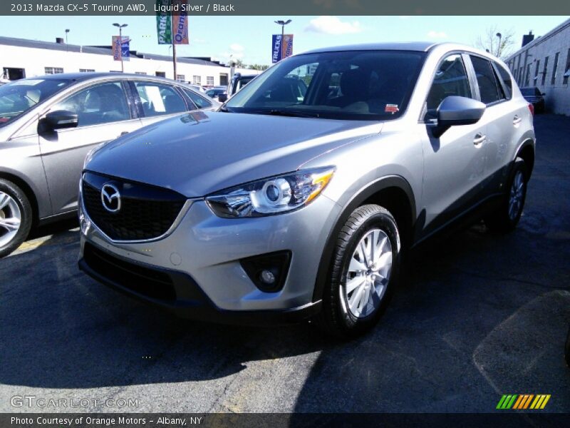 Liquid Silver / Black 2013 Mazda CX-5 Touring AWD