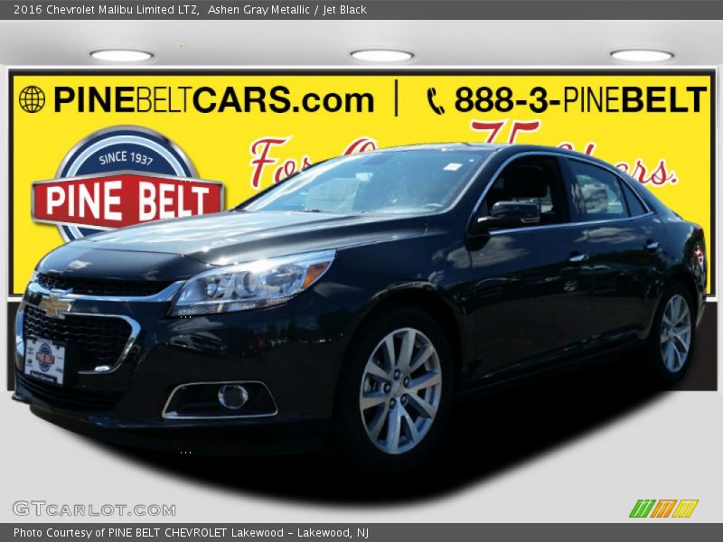 Ashen Gray Metallic / Jet Black 2016 Chevrolet Malibu Limited LTZ