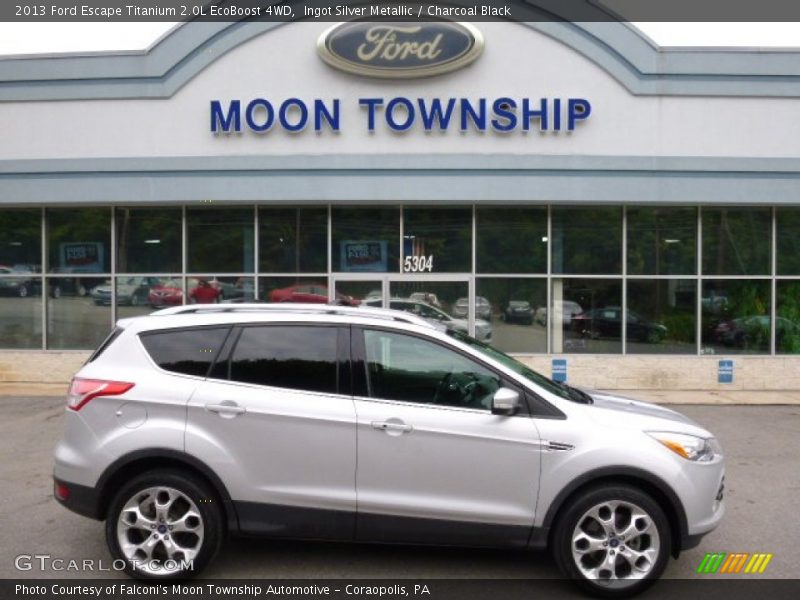Ingot Silver Metallic / Charcoal Black 2013 Ford Escape Titanium 2.0L EcoBoost 4WD
