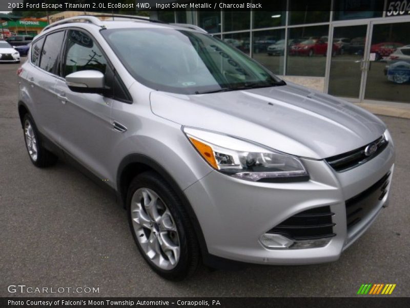 Ingot Silver Metallic / Charcoal Black 2013 Ford Escape Titanium 2.0L EcoBoost 4WD