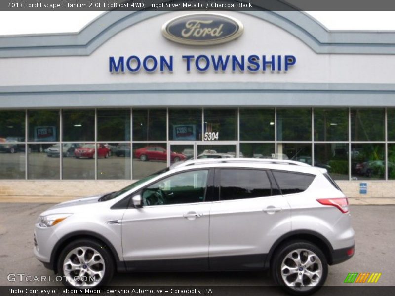 Ingot Silver Metallic / Charcoal Black 2013 Ford Escape Titanium 2.0L EcoBoost 4WD