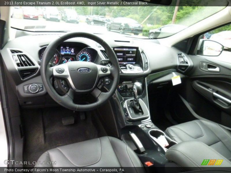 Ingot Silver Metallic / Charcoal Black 2013 Ford Escape Titanium 2.0L EcoBoost 4WD