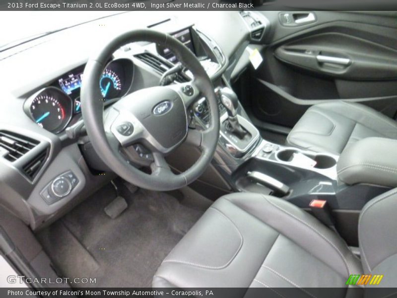 Ingot Silver Metallic / Charcoal Black 2013 Ford Escape Titanium 2.0L EcoBoost 4WD