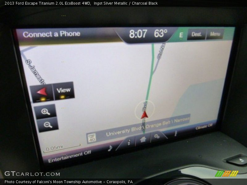 Ingot Silver Metallic / Charcoal Black 2013 Ford Escape Titanium 2.0L EcoBoost 4WD