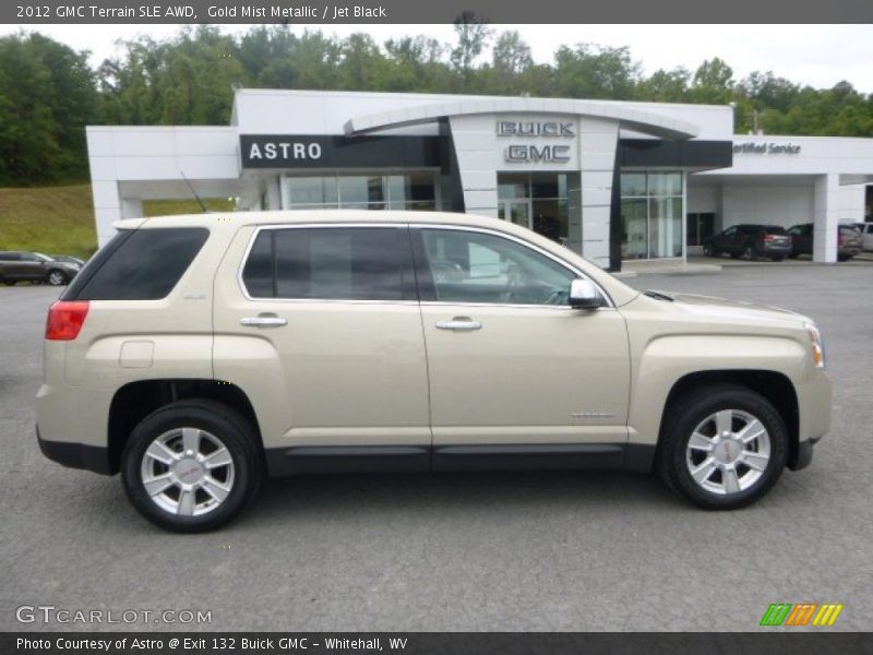 Gold Mist Metallic / Jet Black 2012 GMC Terrain SLE AWD