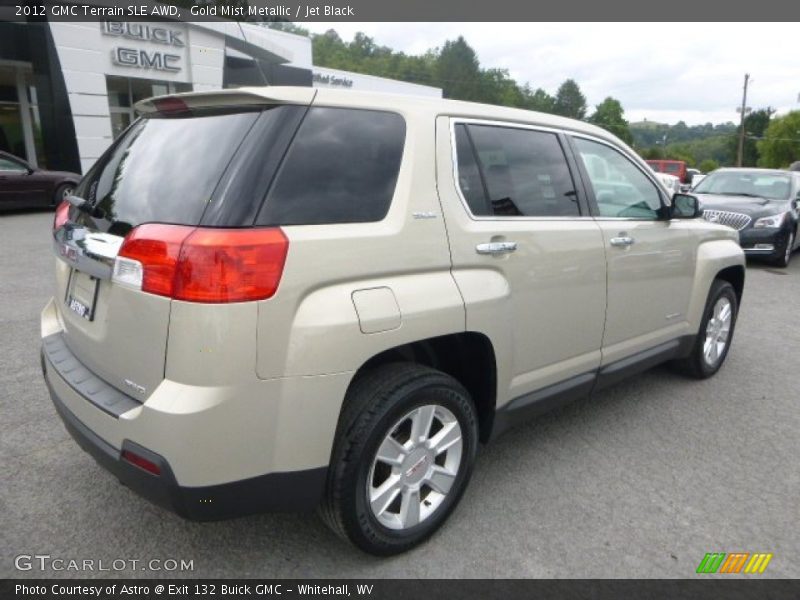 Gold Mist Metallic / Jet Black 2012 GMC Terrain SLE AWD