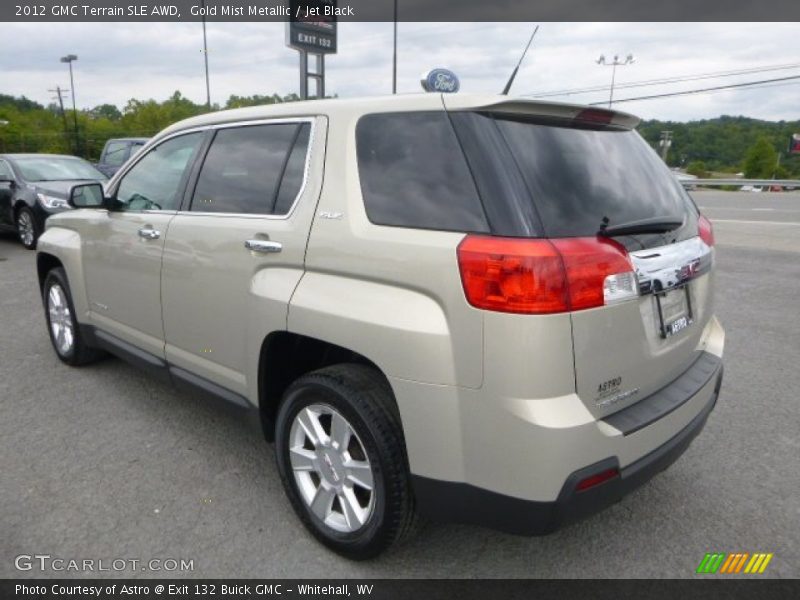 Gold Mist Metallic / Jet Black 2012 GMC Terrain SLE AWD