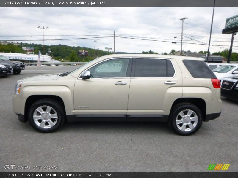 Gold Mist Metallic / Jet Black 2012 GMC Terrain SLE AWD