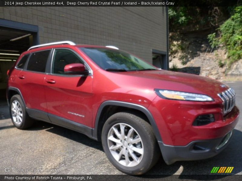 Deep Cherry Red Crystal Pearl / Iceland - Black/Iceland Gray 2014 Jeep Cherokee Limited 4x4