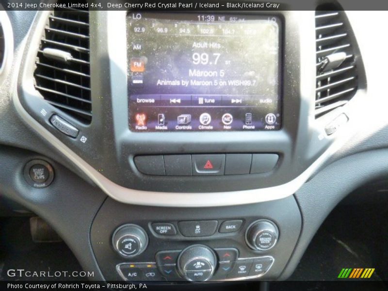 Deep Cherry Red Crystal Pearl / Iceland - Black/Iceland Gray 2014 Jeep Cherokee Limited 4x4