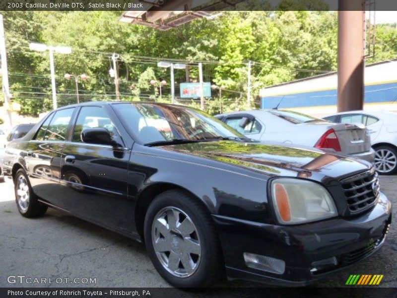 Sable Black / Black 2003 Cadillac DeVille DTS