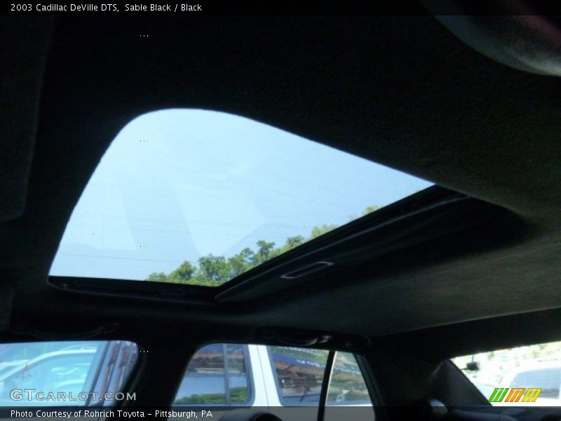 Sable Black / Black 2003 Cadillac DeVille DTS