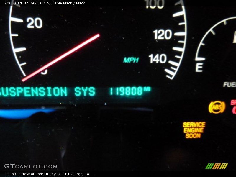 Sable Black / Black 2003 Cadillac DeVille DTS