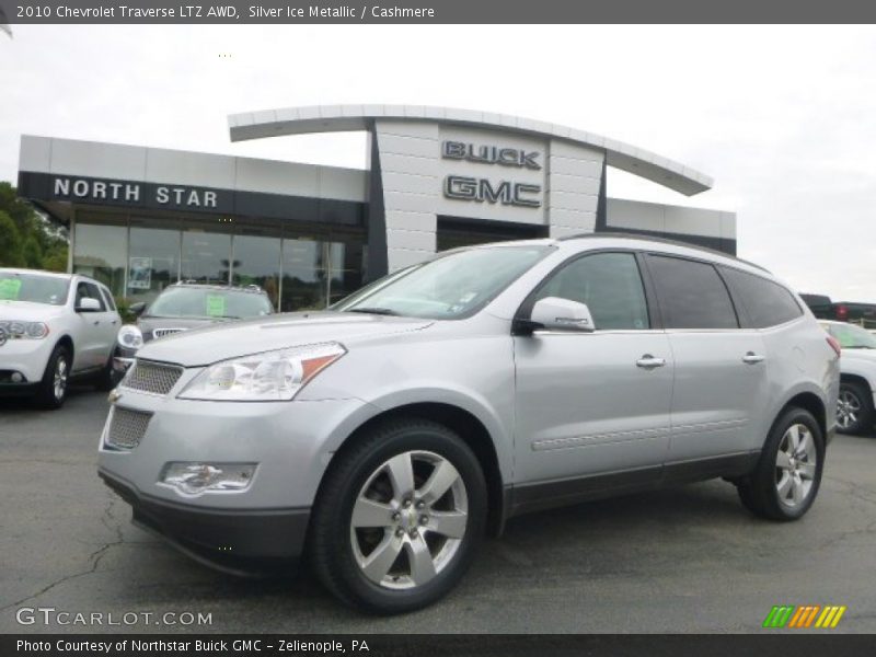 Silver Ice Metallic / Cashmere 2010 Chevrolet Traverse LTZ AWD